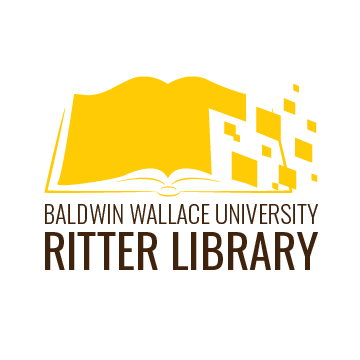 Baldwin Wallace University Ritter Library logo with brown and gold colors