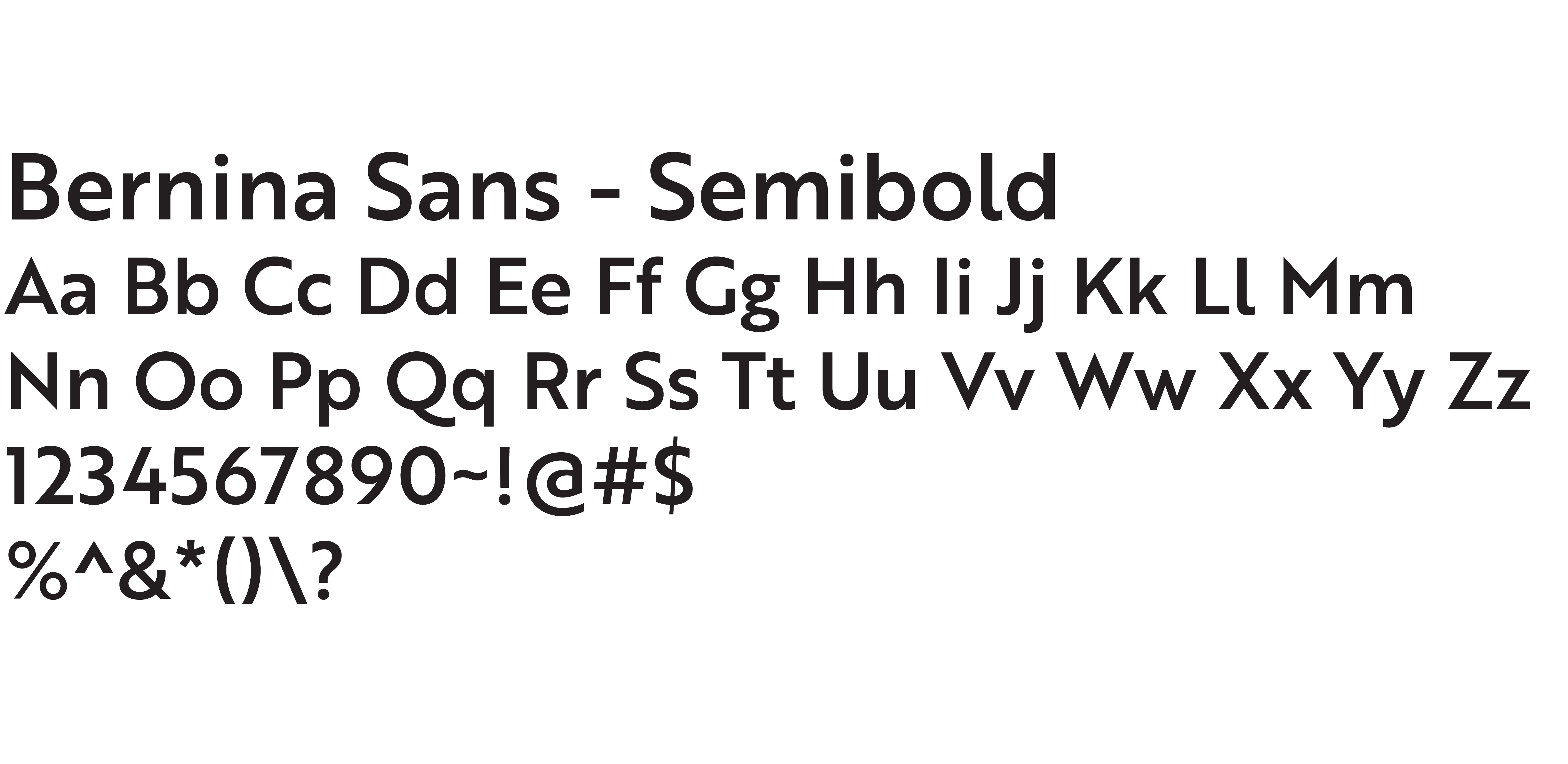Type Study of the Little O project: Bernina Sans Semibold