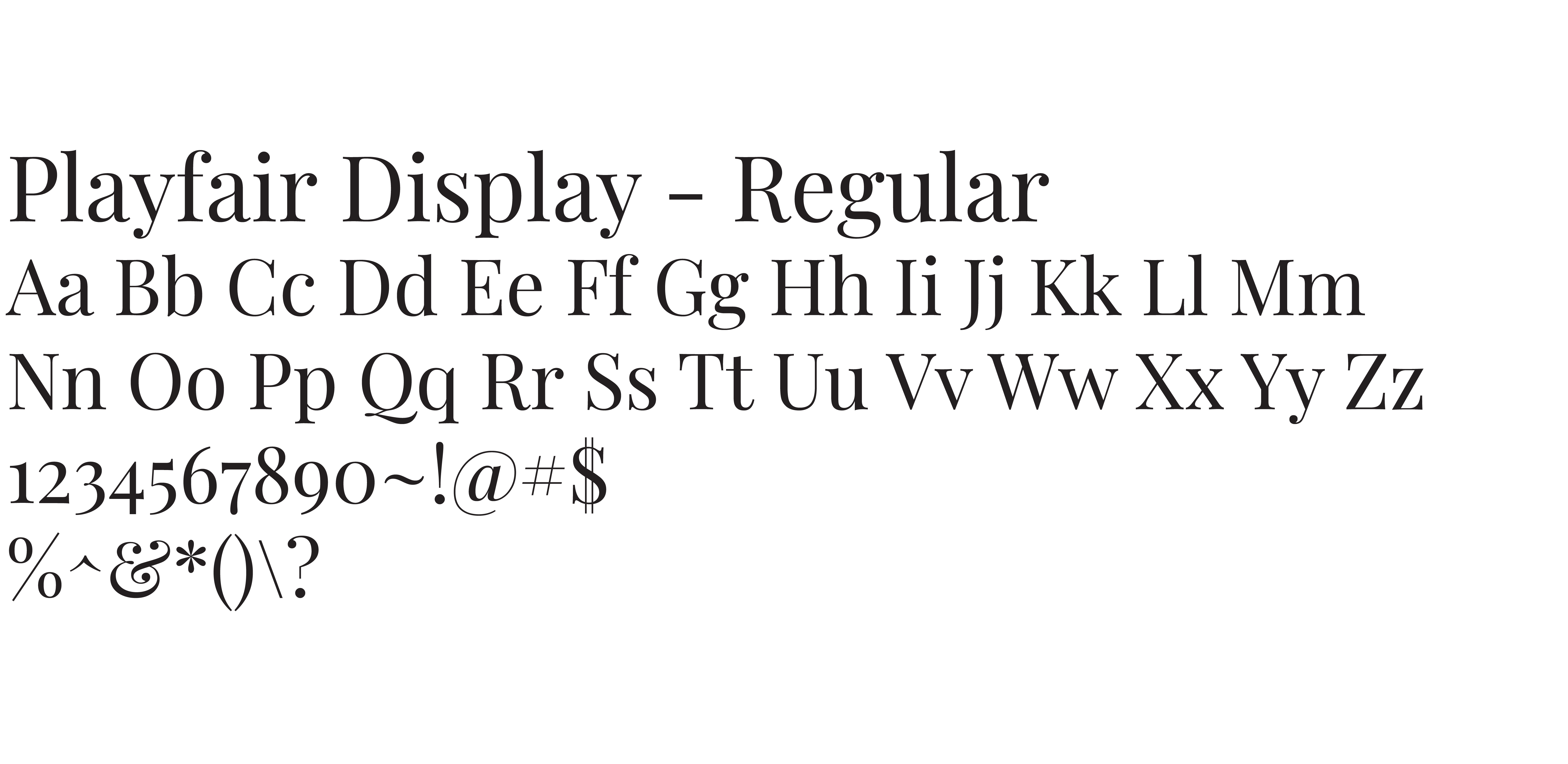 Type Study of the Little O project: Playfair Display Regular