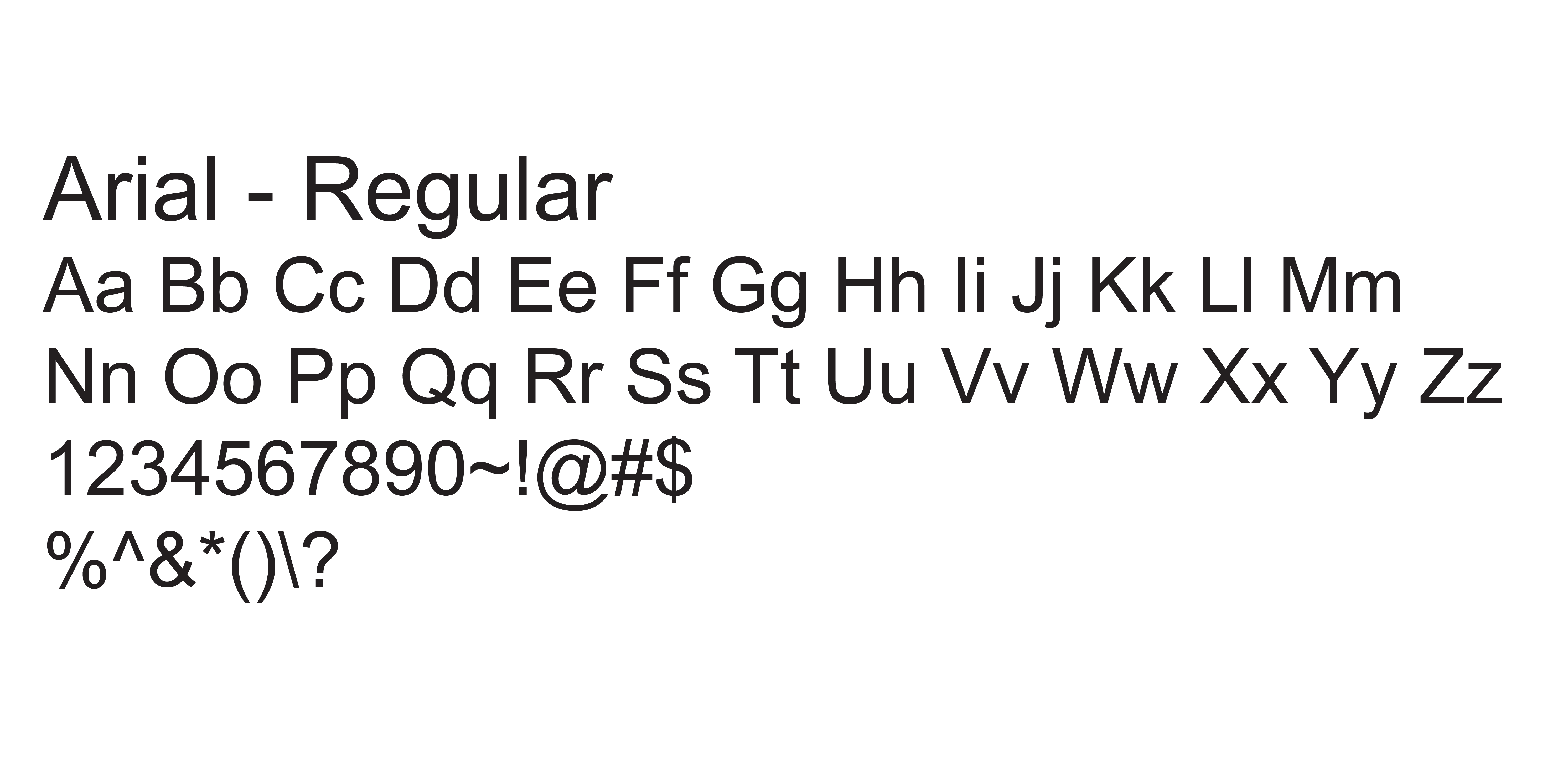 Type Study for the Rattray Clan Association: Arial Regular