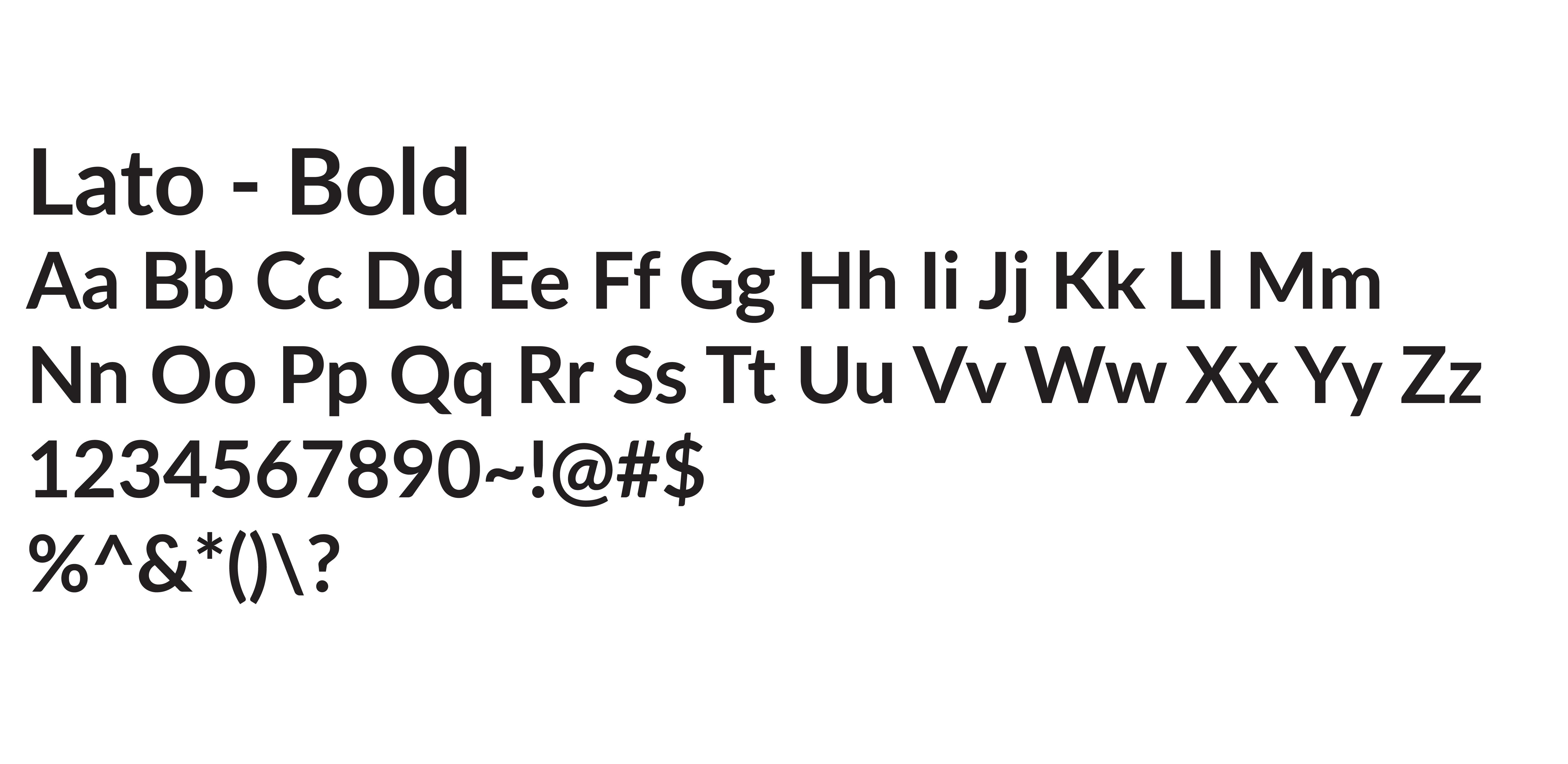 Type Study for BWell: Lato Bold