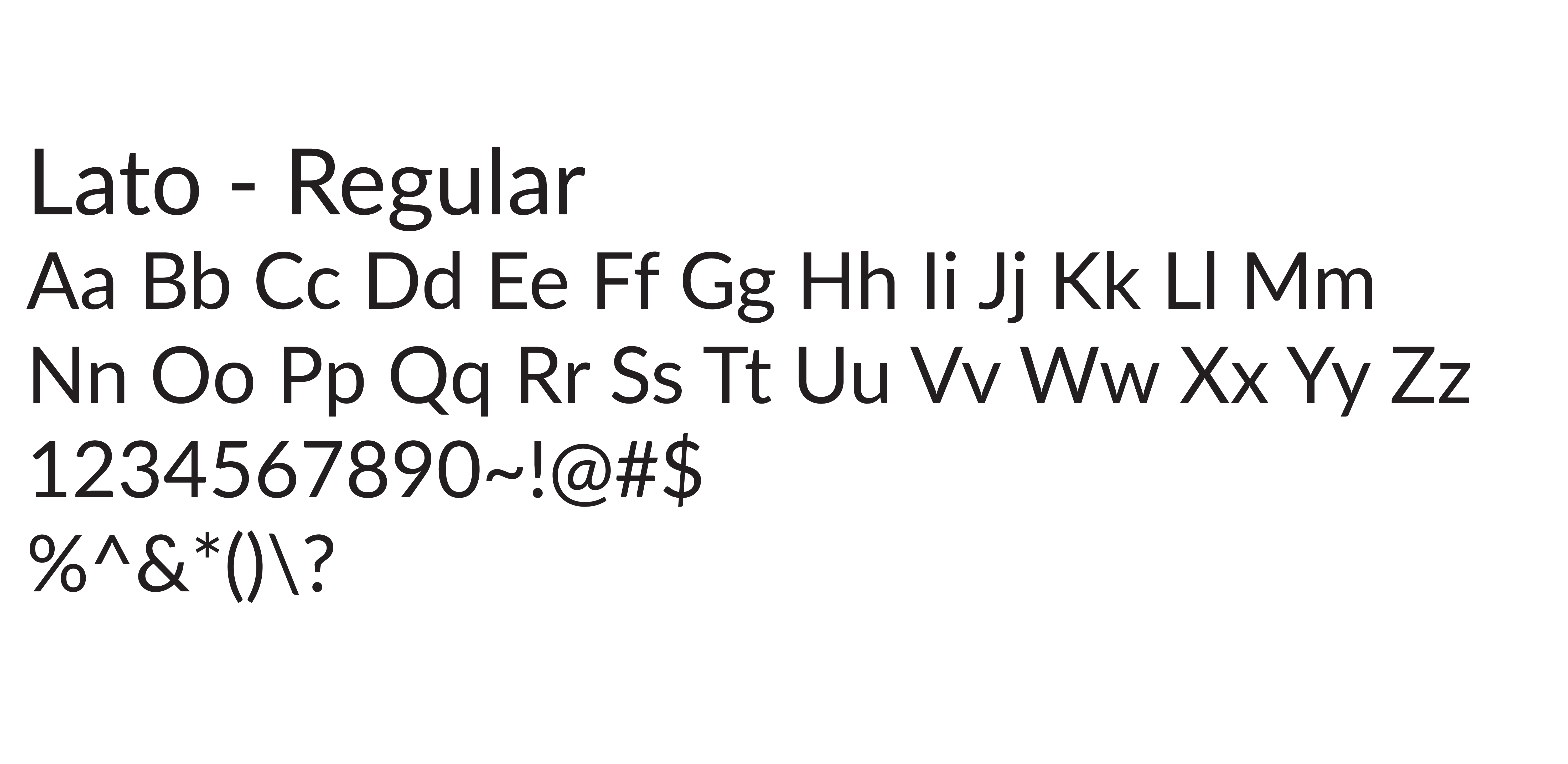 Type Study for BWell: Lato Regular