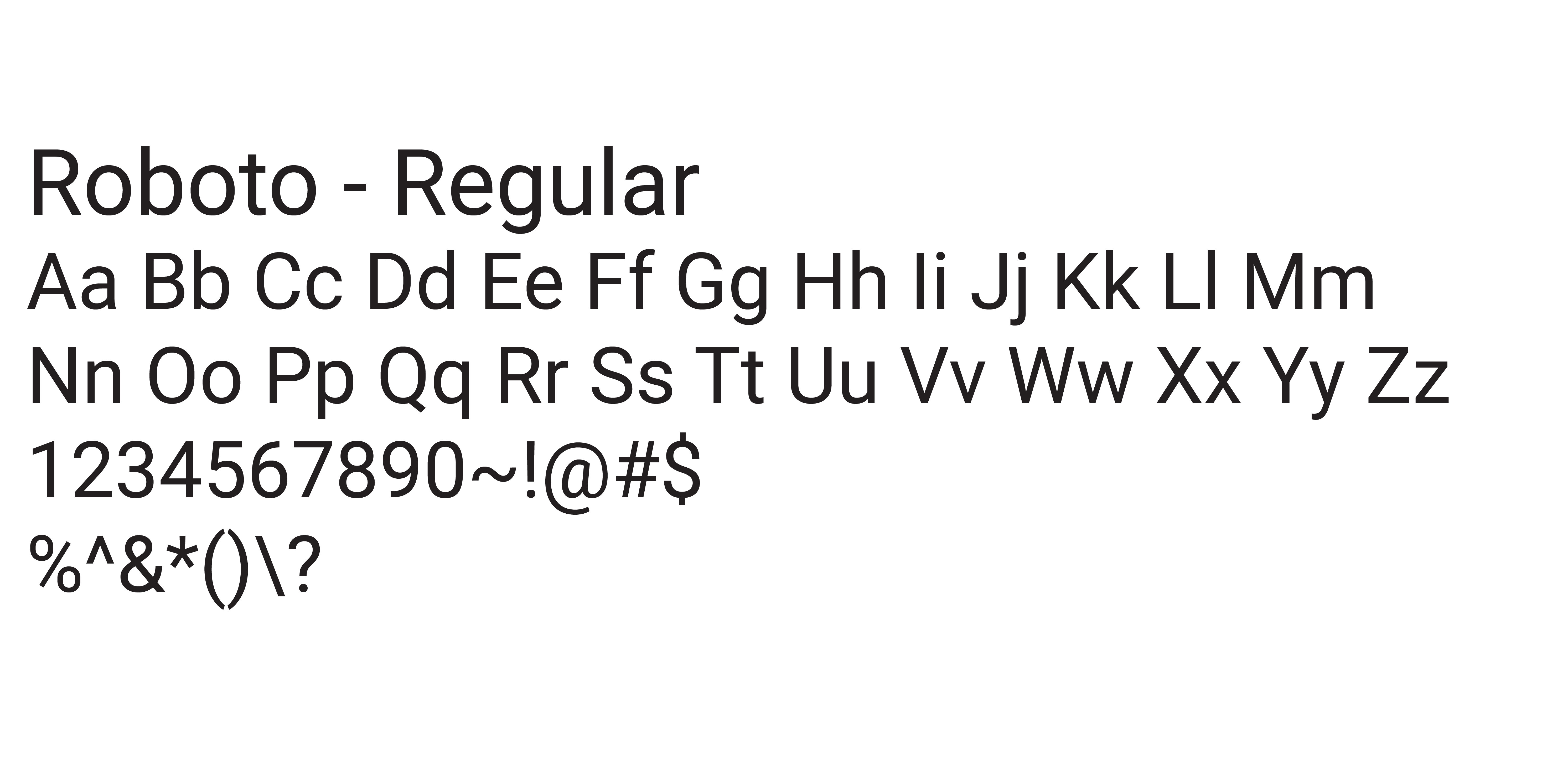 Type Study for EEC Ohio: Roboto Regular