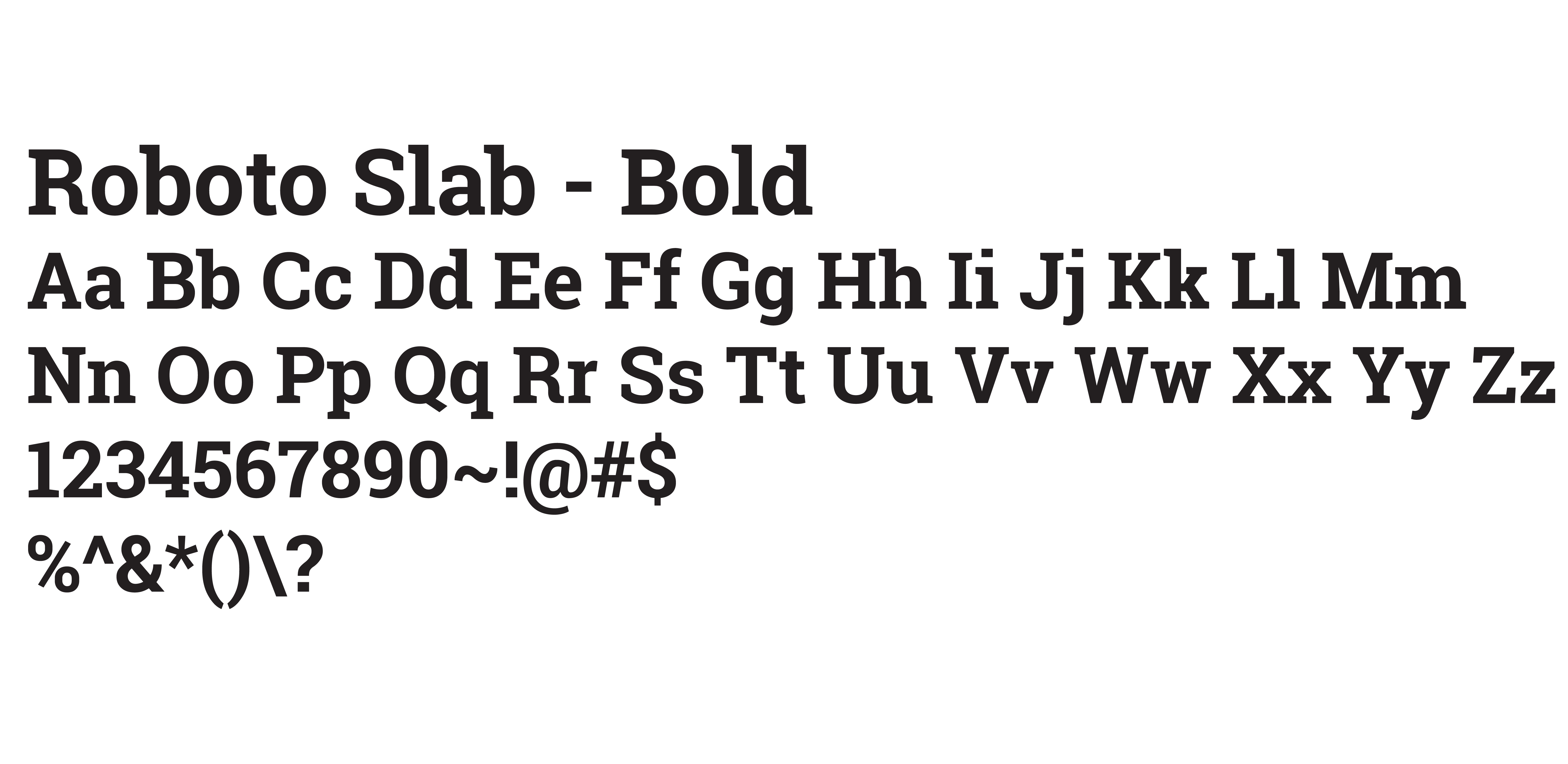 Type Study for EEC Ohio: Roboto Slab Bold